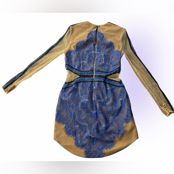 Nordstrom Blue and Cream Mini Dress - Picture 14 of 15